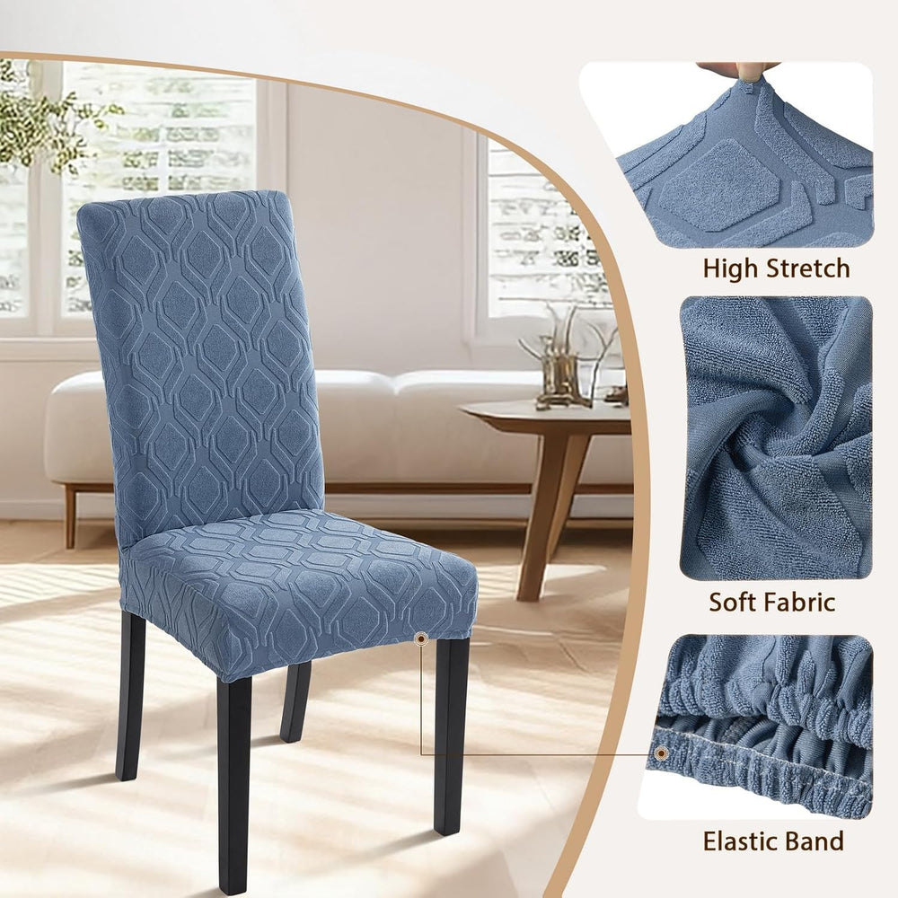 SearchI Dining Room Chair Covers Set of 4, Stretch Jacquard Parsons Chair Sli...