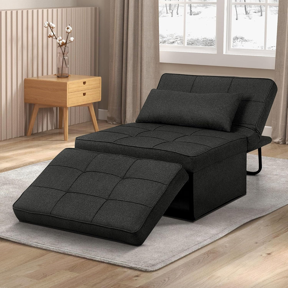 Ainfox Convertible Sofa Bed, 4 in 1 Multi-Function Folding Ottoman Bed with A...