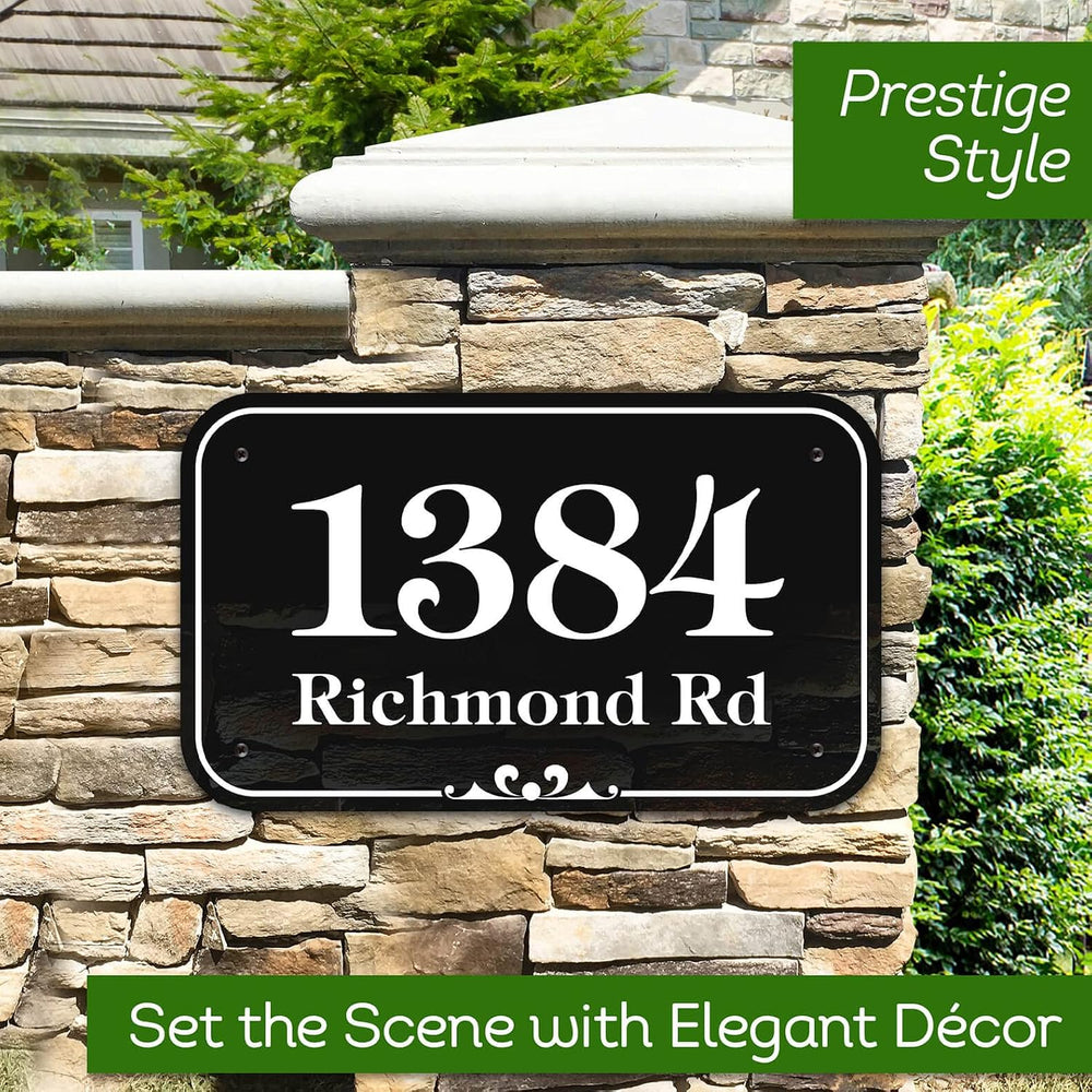 House Address Sign, House Address Plaque, Indoor/Outdoor Use, 11x18 Inch, 22 ...