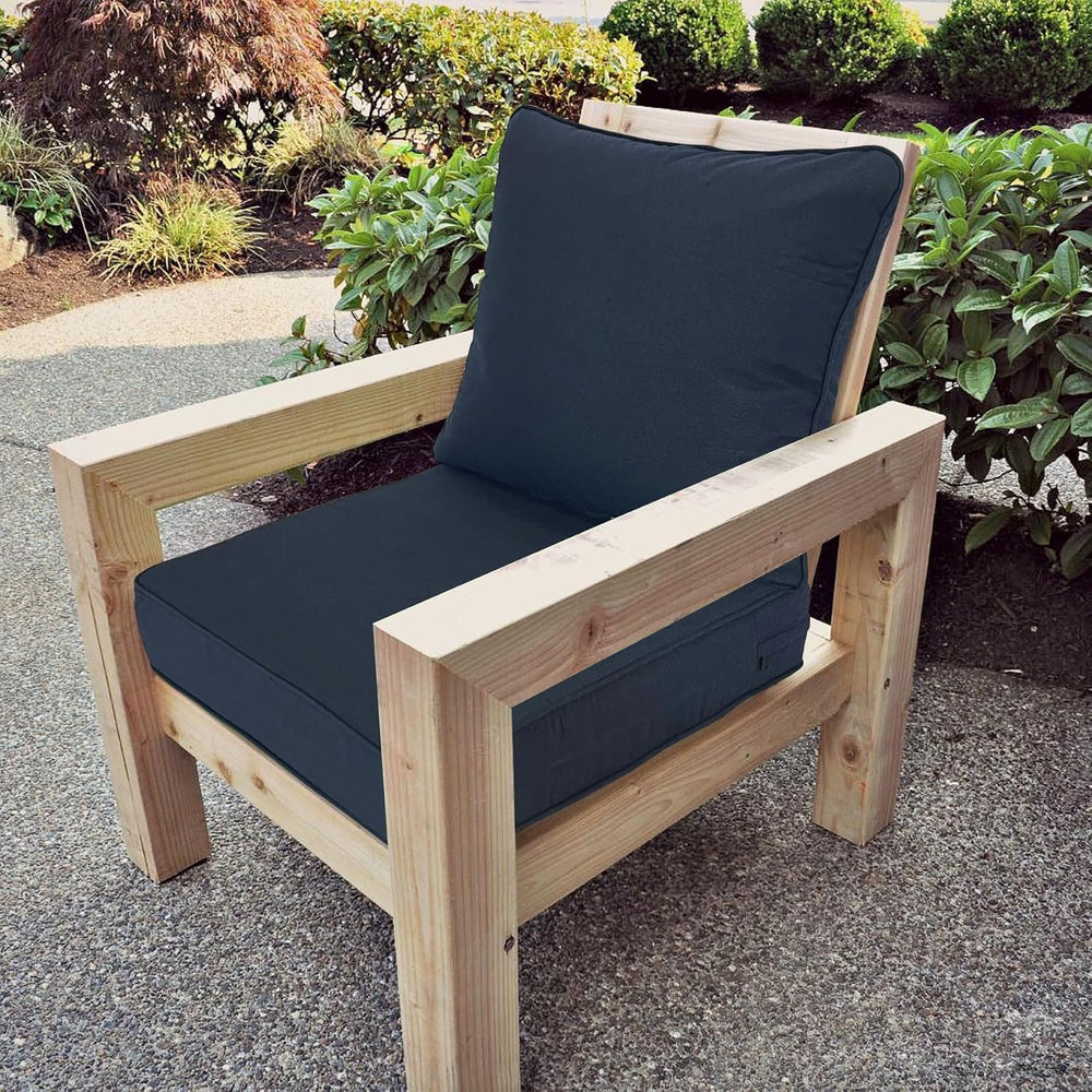 Deep Seat Cushion 22x24 2 Set (4 Pcs) for Outdoor Furniture, Water Repellent ...