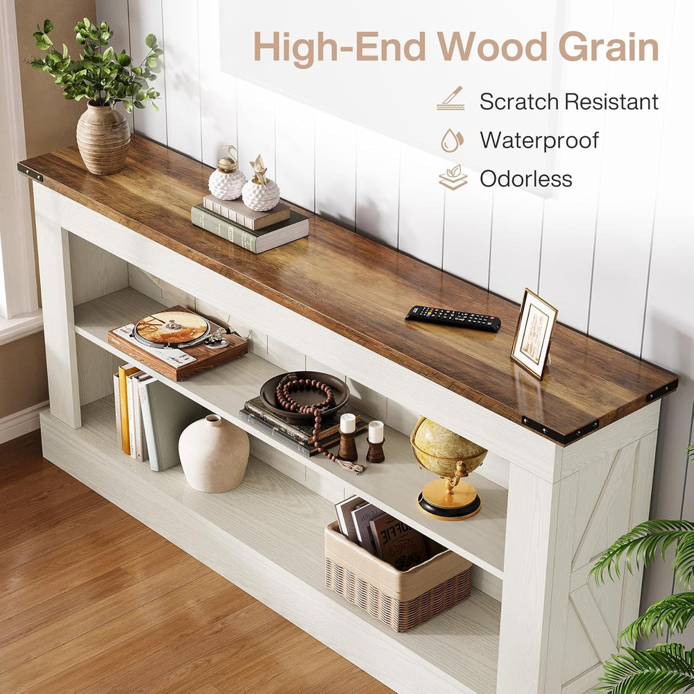Tribesigns 63" Console Table, 3-Tier Entryway Table with Storage Shelves...
