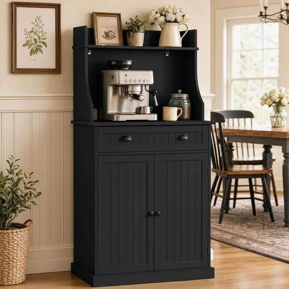ARTPOWER 54" Kitchen Microwave Cabinet/Stand with Storage and Drawers, P...