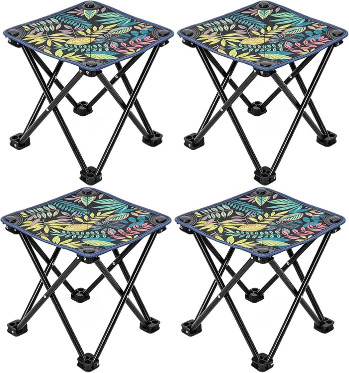 Portable Folding Camping Stool Outdoor Lightweight Foot Stool & Carry Bag