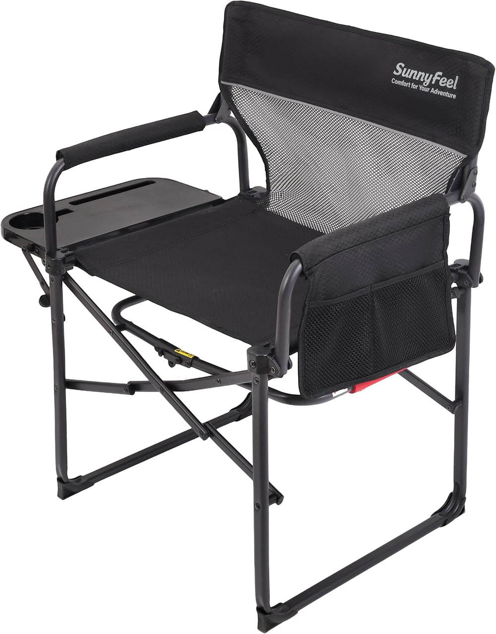 SUNNYFEEL Directors Chair Foldable with Side Table, Heavy Duty Camping & ...