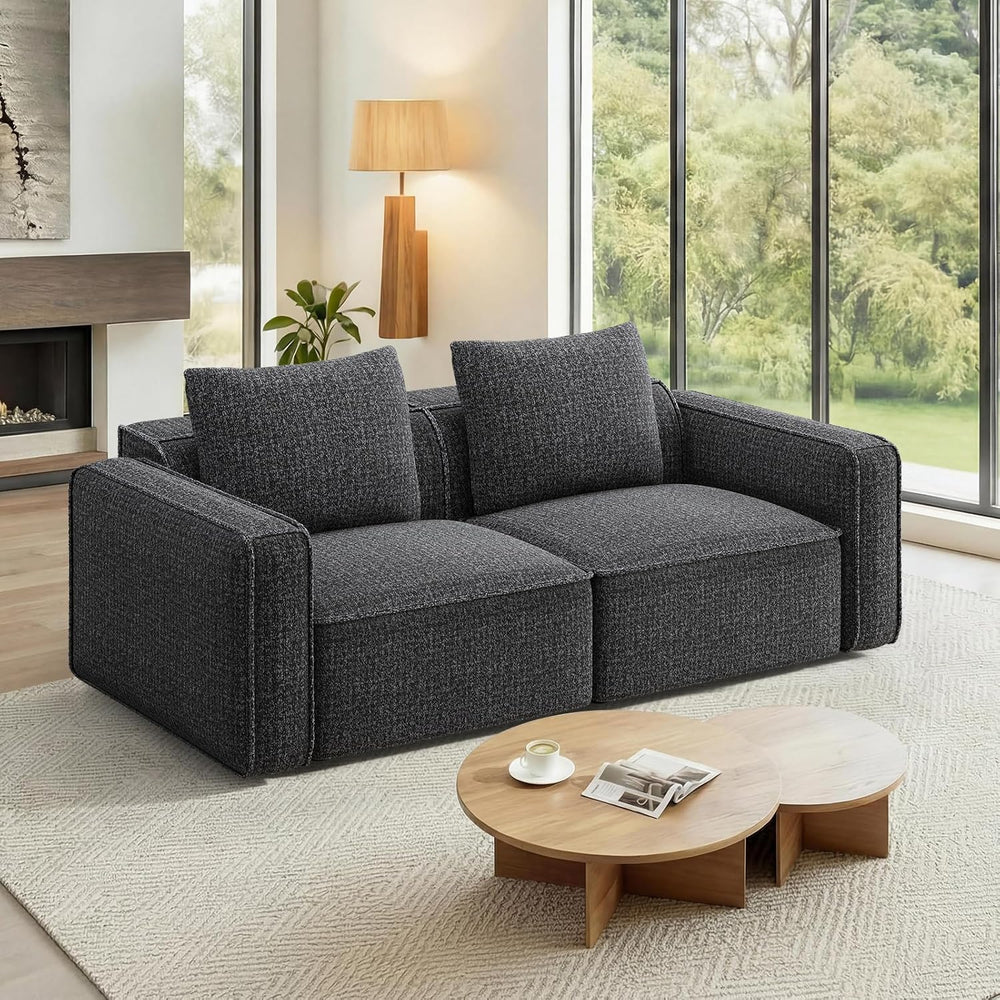 Welzona 75" Loveseat, Chenille Love Seat Sofa, Small Couch for Small Spa...