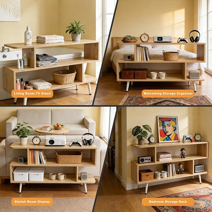 Lightdot TV Stand for TVs up to 45'', Modern Entertainment Center wit...