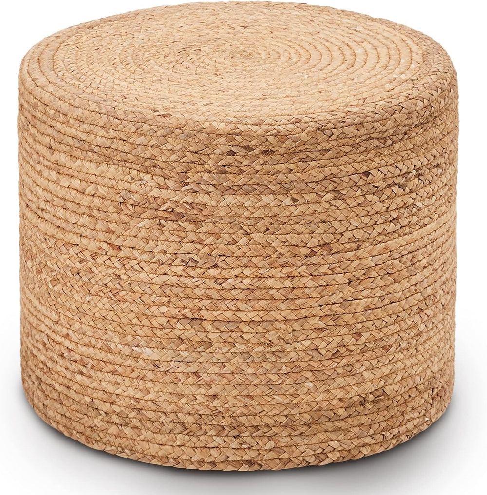 Wimarsbon 2Pcs Pouf Ottomans, Natural Seagrass Foot Stool, Hand Weaving Round...