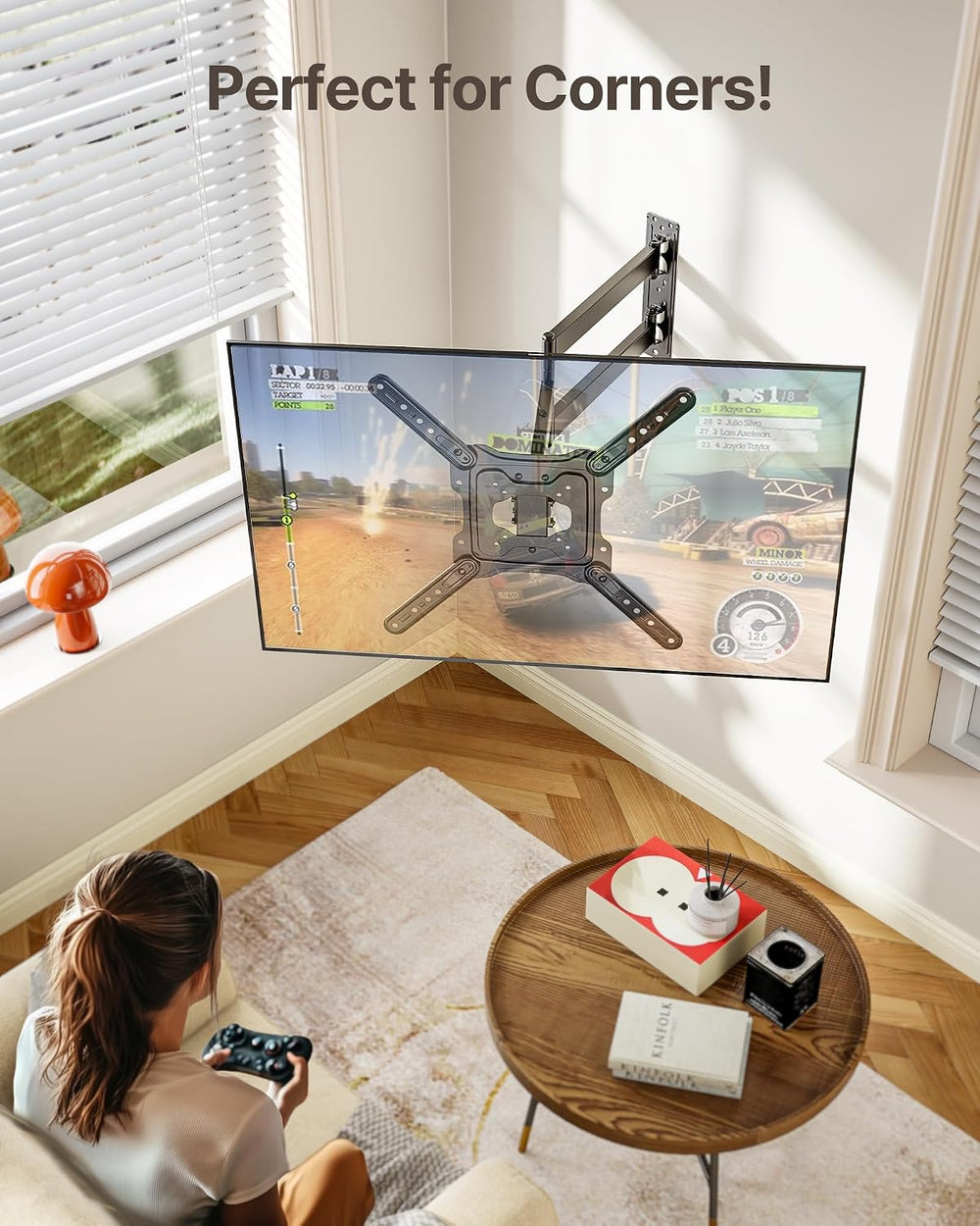 monTEK 29 Inch Long Arm TV Wall Mount for 23-65 Inch TVs | Long Extension TV ...
