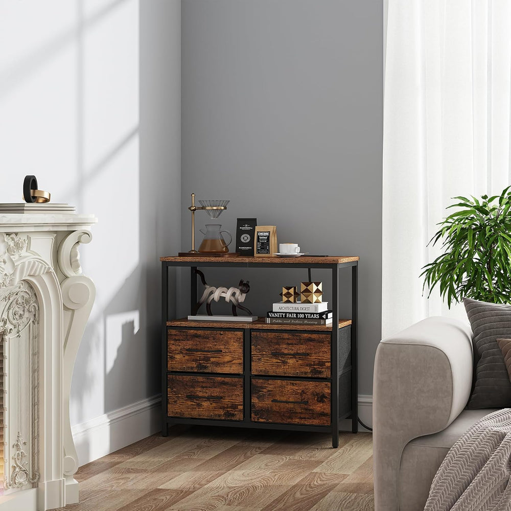 TUTOTAK Large Night Stand with Charging Station, Nightstand with USB and Type...
