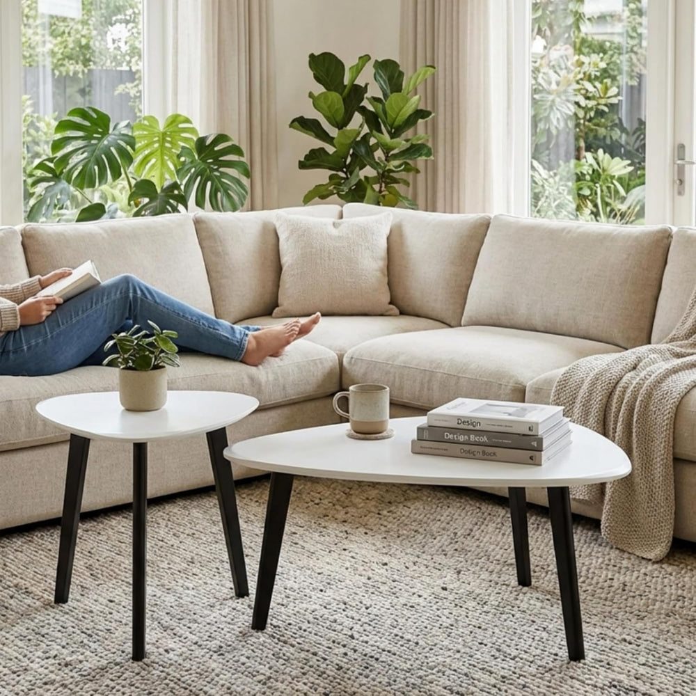 Nesting Coffee Table Set of 2-Mid Century Moder Coffee Table | Guitar Pick St...