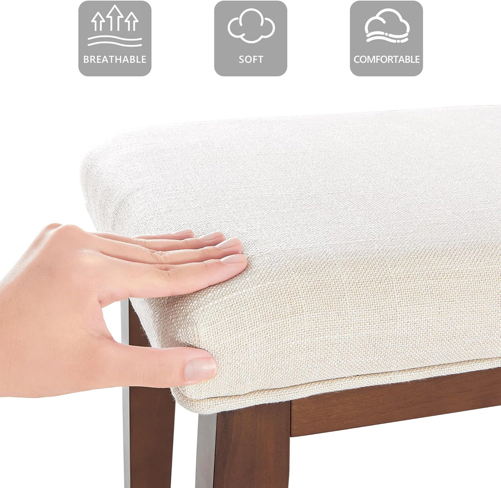 kinmars Upholstered Bench for Bedroom End of Bed,42.5-inch Entryway Bench for...