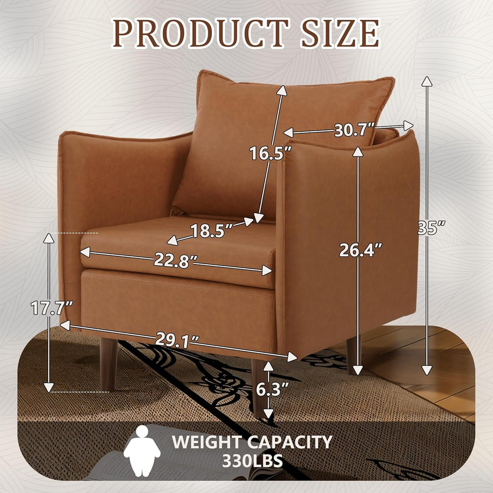 Sepnine Accent Chairs for Living Room Chairs Brown Reading Chair for Bedroom ...