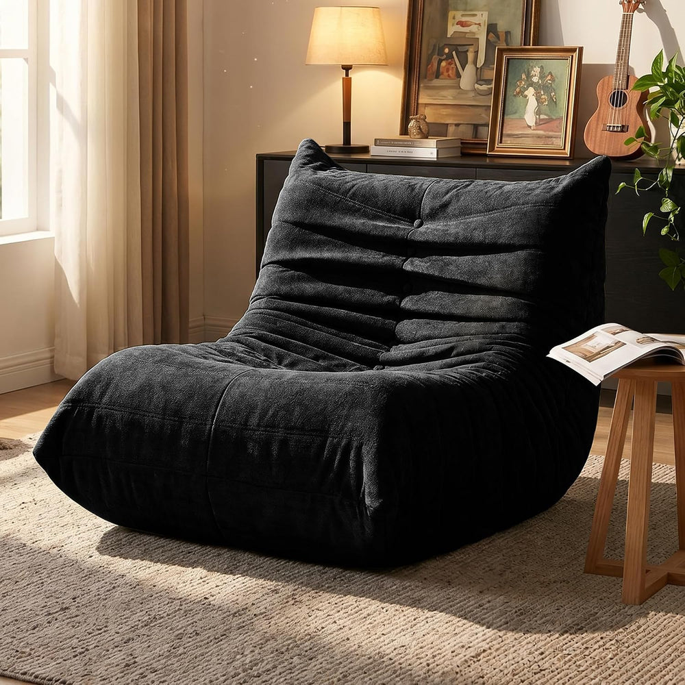 Vongrasig Bean Bag Chair for Adults, Line Fabric Lazy Sofa Couch, Memory Foam...
