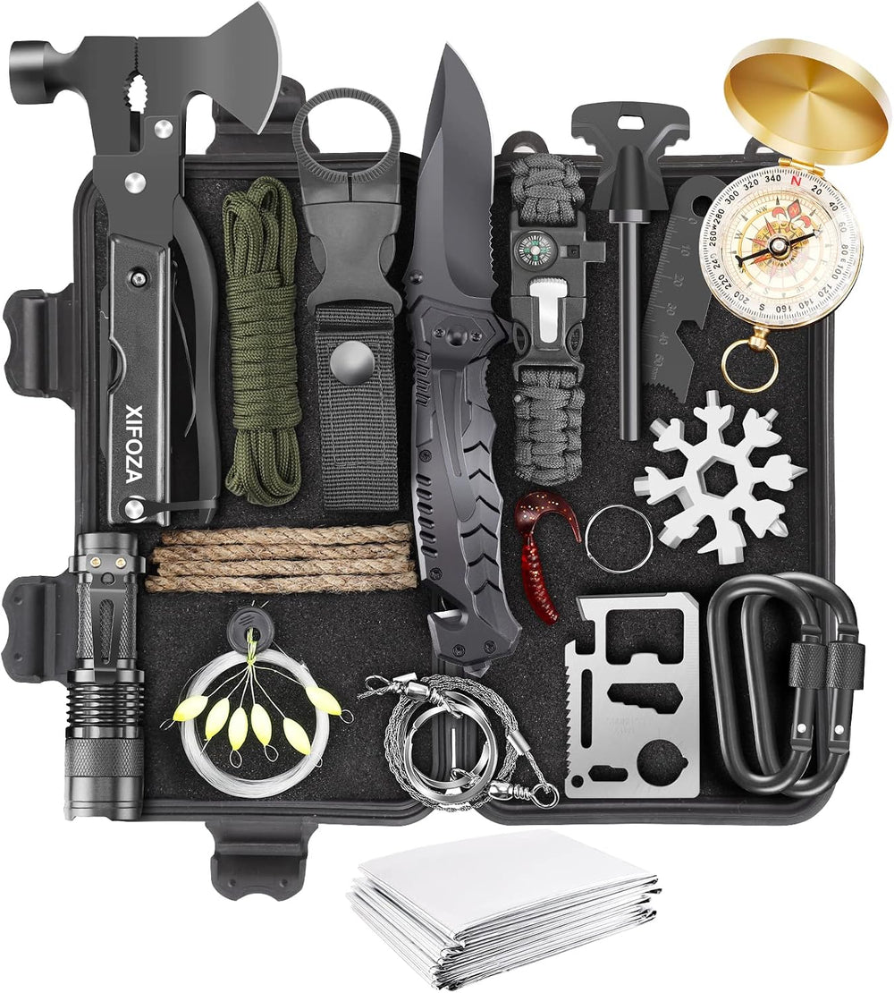 Survival Kits 27 in 1, Survival Gear and Supplies, Christmas Stocking Stuffer...