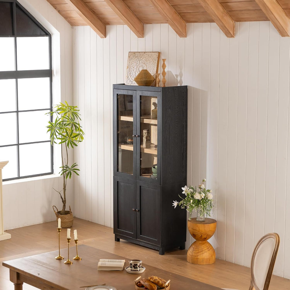 32.75" D*15.75" W*74.5" H Freestanding Kitchen Pantry with 4 S...