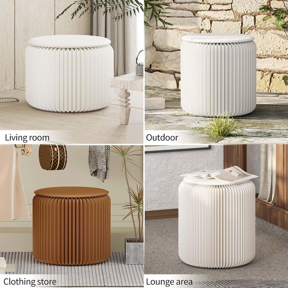 Folding Paper Stool, Heavy Duty 660 lb Load Capacity, Foldable Honeycomb Desi...