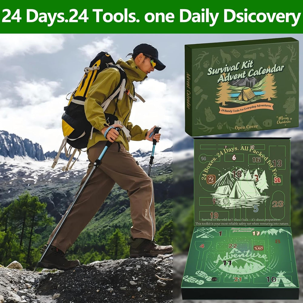Survival Kit Advent Calendar for Men - Survival Tools Advent Calendar for Adu...