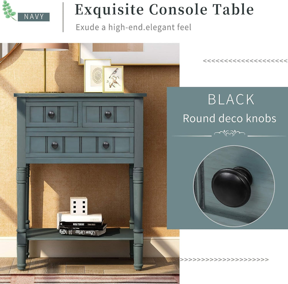 P PURLOVE Narrow Console Table, Farmhouse Entryway Table Slim Sofa Table with...