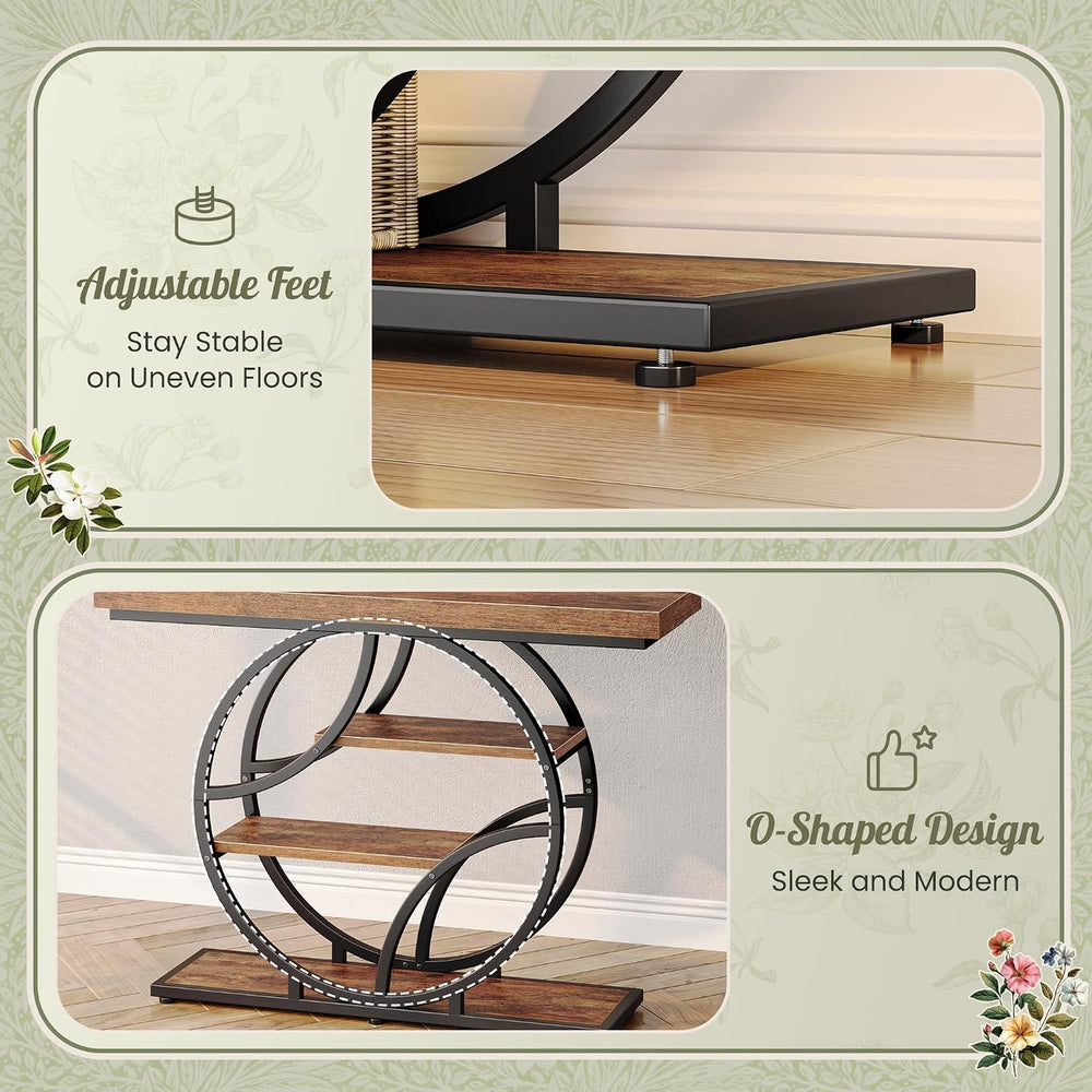 Huuger 41.3 Inch Entryway Table with Artistic Curved Metal Frame,Sofa Table |...