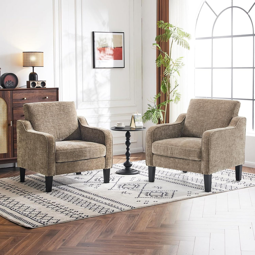 VINGLI Accent Chairs Set of 2, Modern Traditional Armchair for Living Room | ...