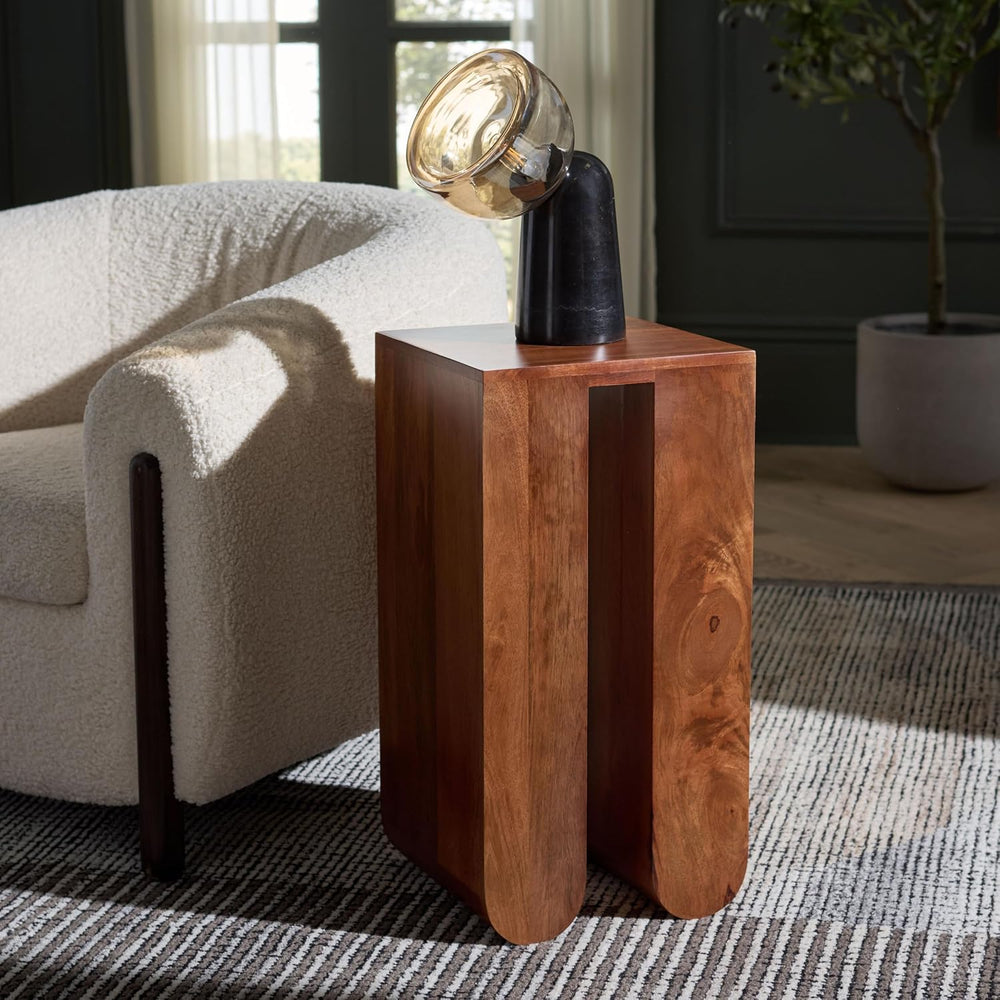 SAFAVIEH Home Collection - Catina Accent Table with Square Top & Walnut B...