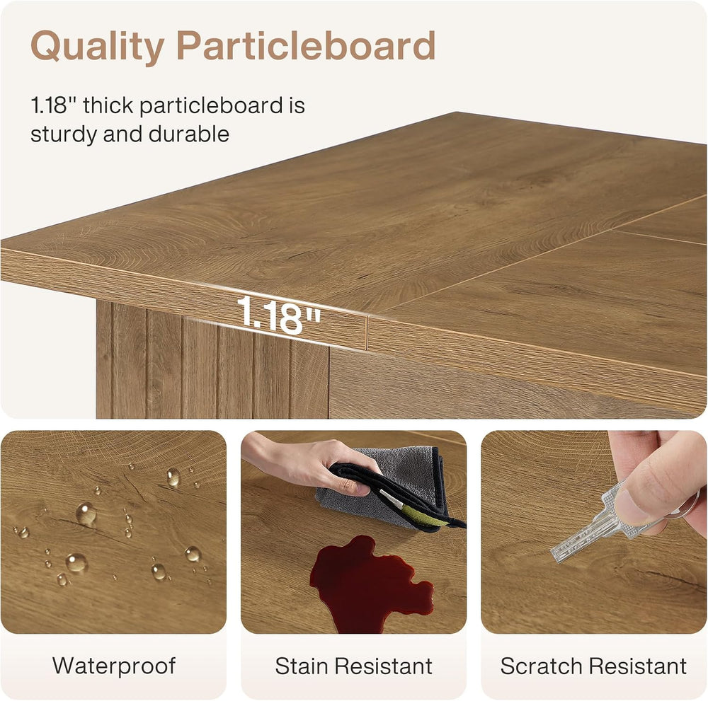 Tribesigns 63" Kitchen Island with Storage, Farmhouse Wood Stationary Is...