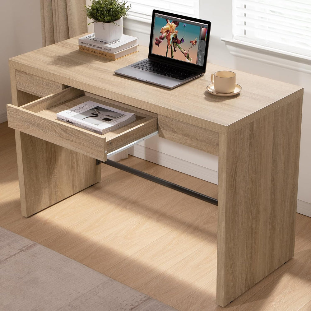 SICOTAS Computer Desk, 47-Inch Home Office Desk Writing Desk with Drawer