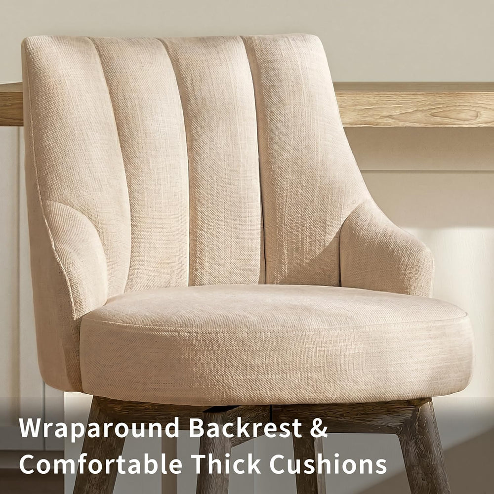 Swivel Counter Height Bar Stools,Barstools with Backs,Sand-Colored Bar Stools...