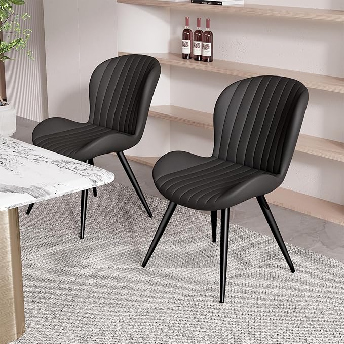 Nalupatio Dining Chairs Set of 2, Modern Dining Room Chairs Comfy Backrest Th...