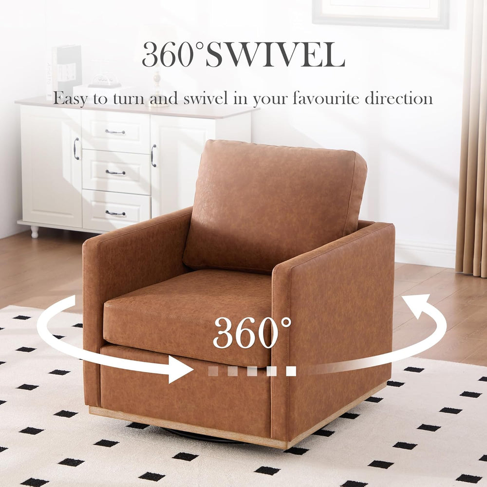 Aoiy & Wifon 30.7" W Swivel Accent Chair, Mid Century Modern Swivel ...