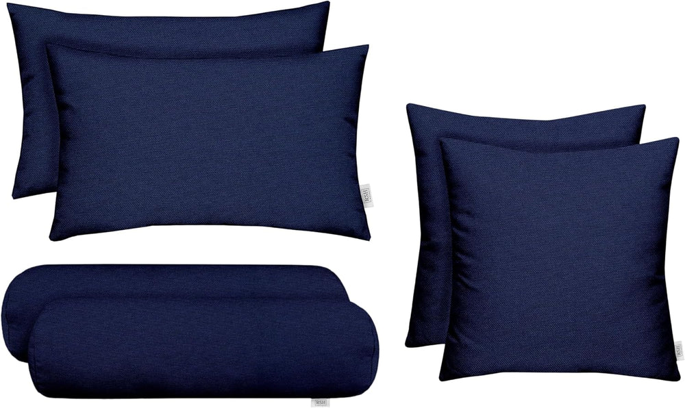 RSH DECOR Set of 6 Outdoor Pillow, Outdoor Pillows for Patio, Pillows w/Polye...