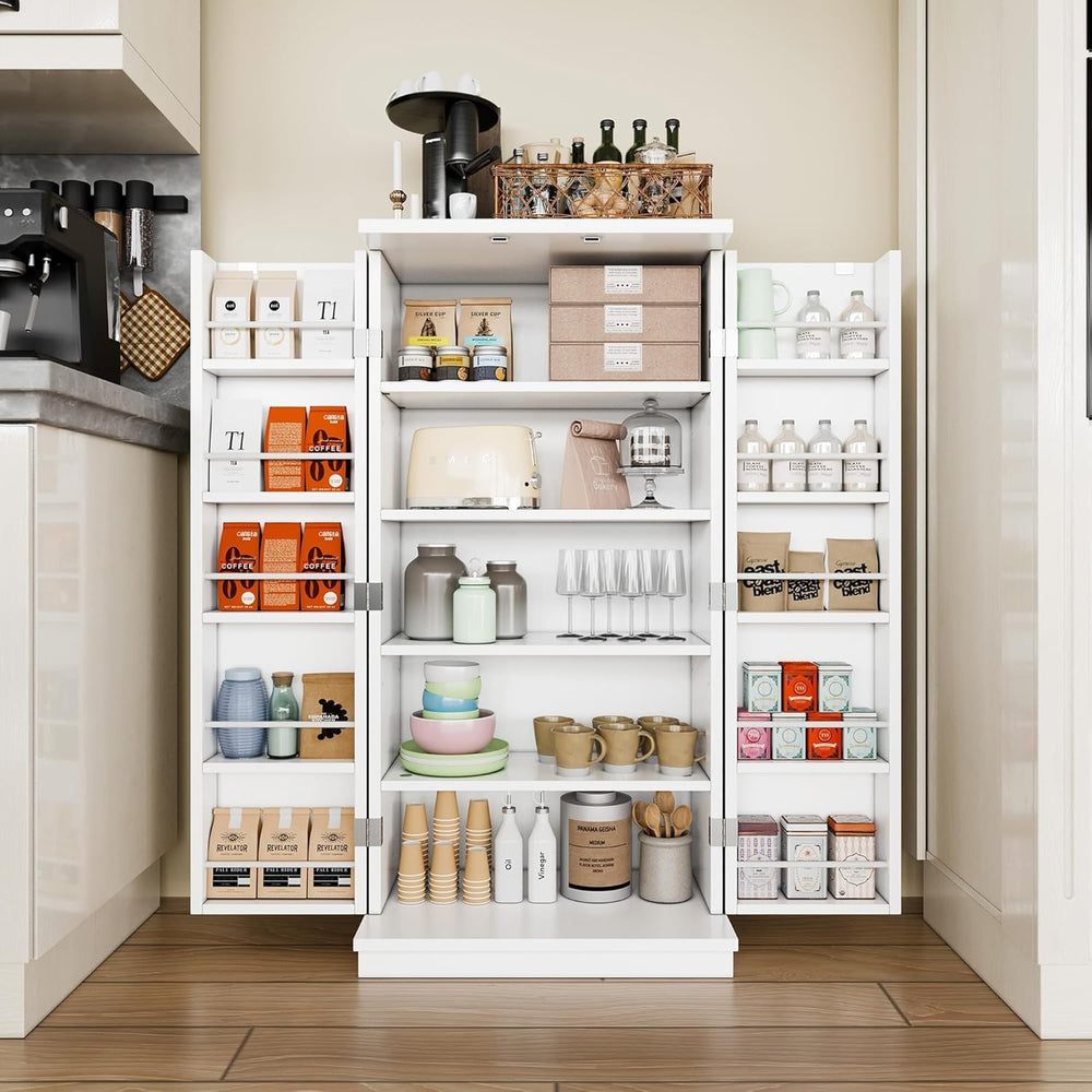 Shintenchi Kitchen Pantry Cabinet,5 - Layer Storage Cupboard with Adjustable ...