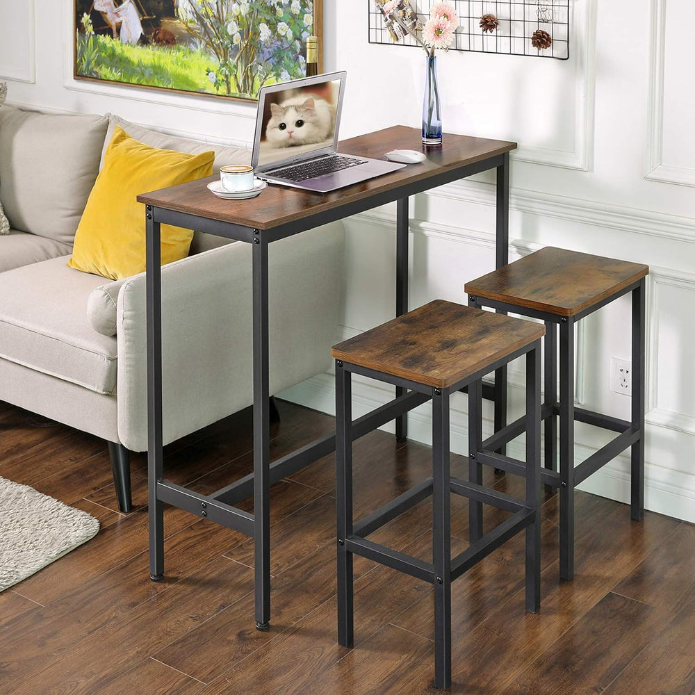 VASAGLE Bar Table, Kitchen Dining Table, High Top Pub Table, Bar Height Cockt...