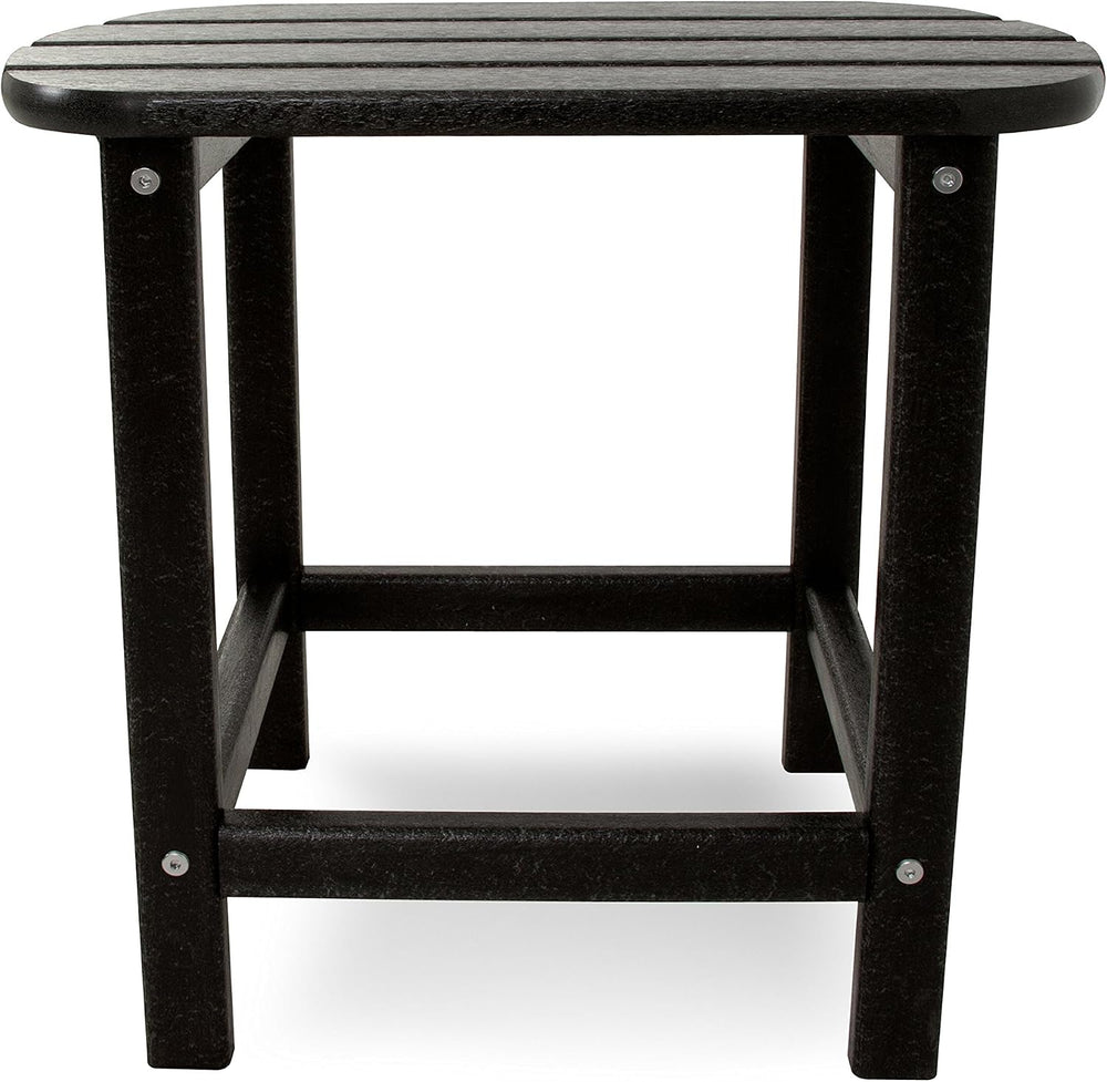 POLYWOOD SBT18BL South Beach 18" Outdoor Side Table, Black