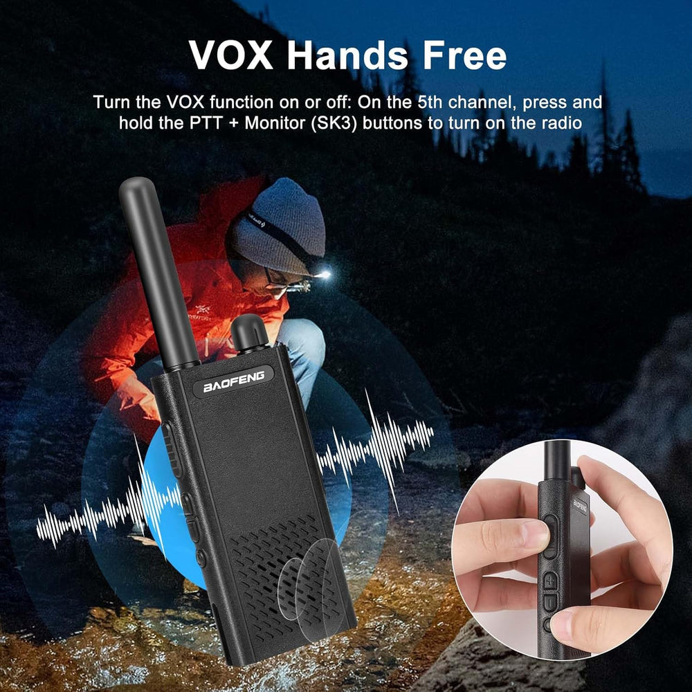 Baofeng T26 Walkie Talkies Long Range, Rechargeable Li-ion Battery 16 FRS Cha...