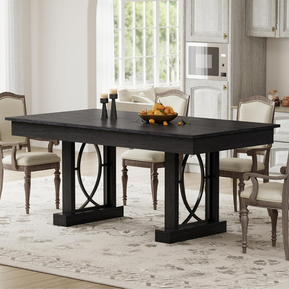 Garvee 71-Inch Dining Table for 6-8 with 2 Drawers, Large Wooden Kitchen Tabl...
