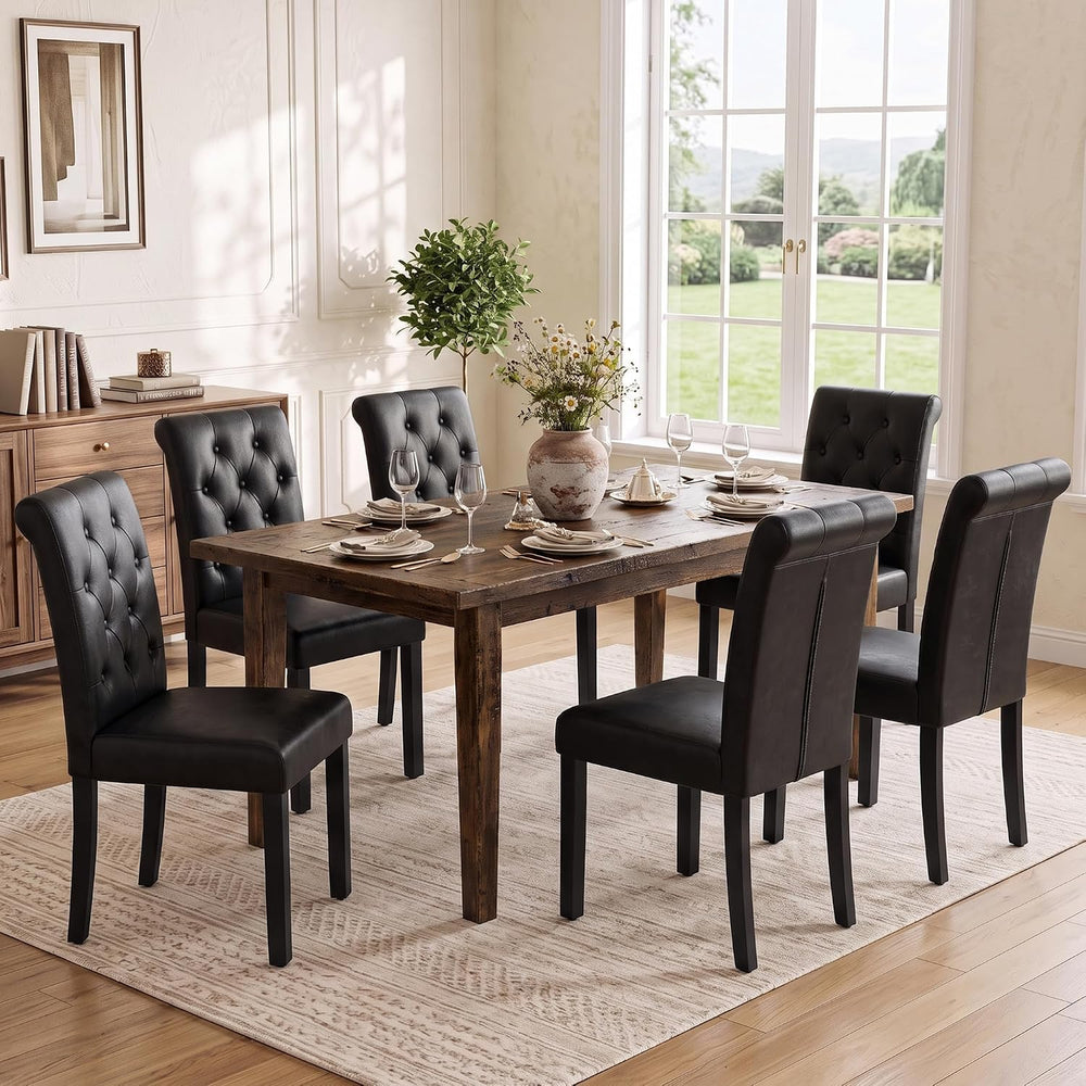 LSSPAID Dining Chairs Set of 6, Modern Armless Parsons Side Chairs, Upholster...