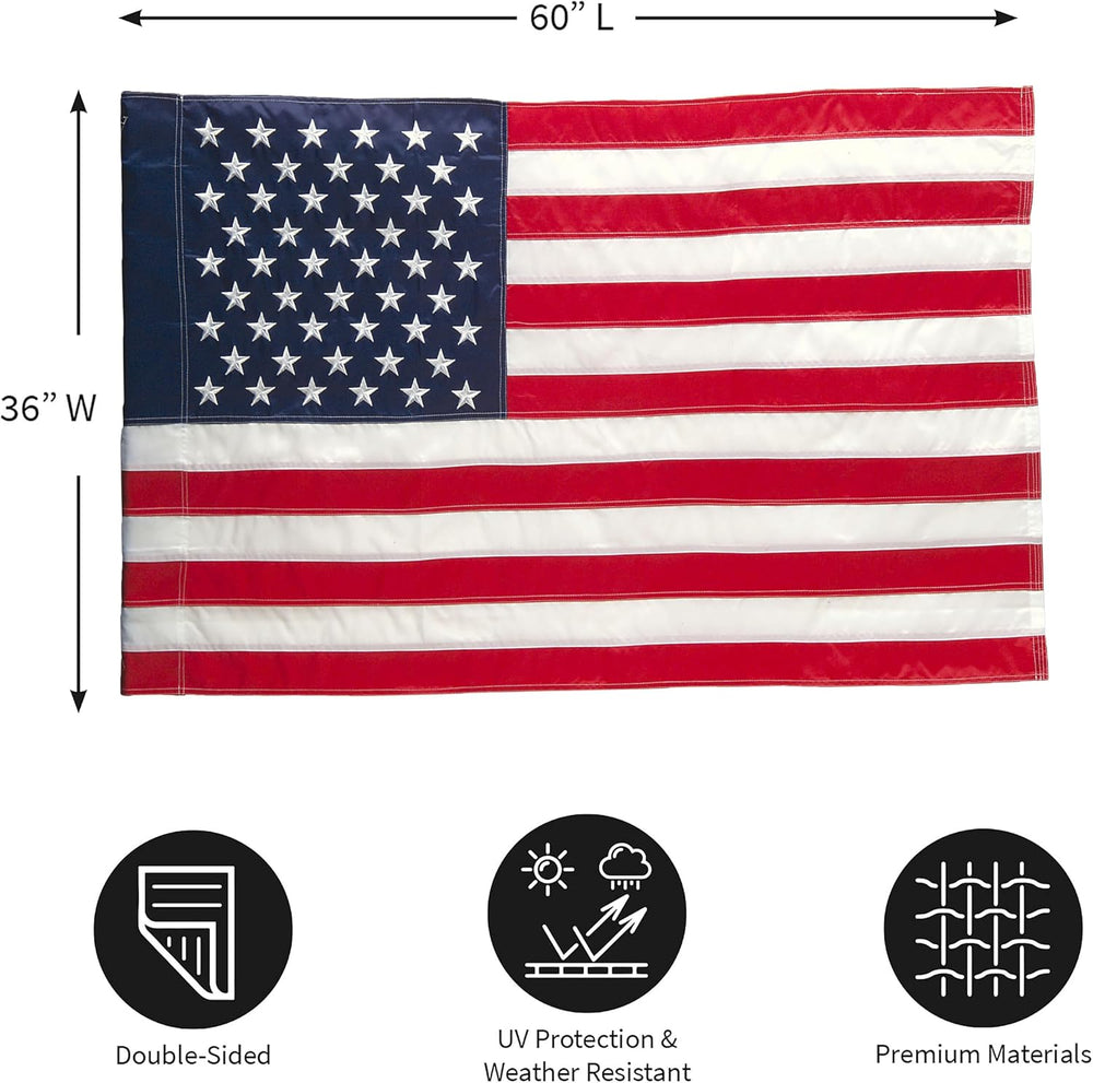 Evergreen Flag American Flag 3x5 Estate Size | Heavy Duty Outdoor Premium 310...