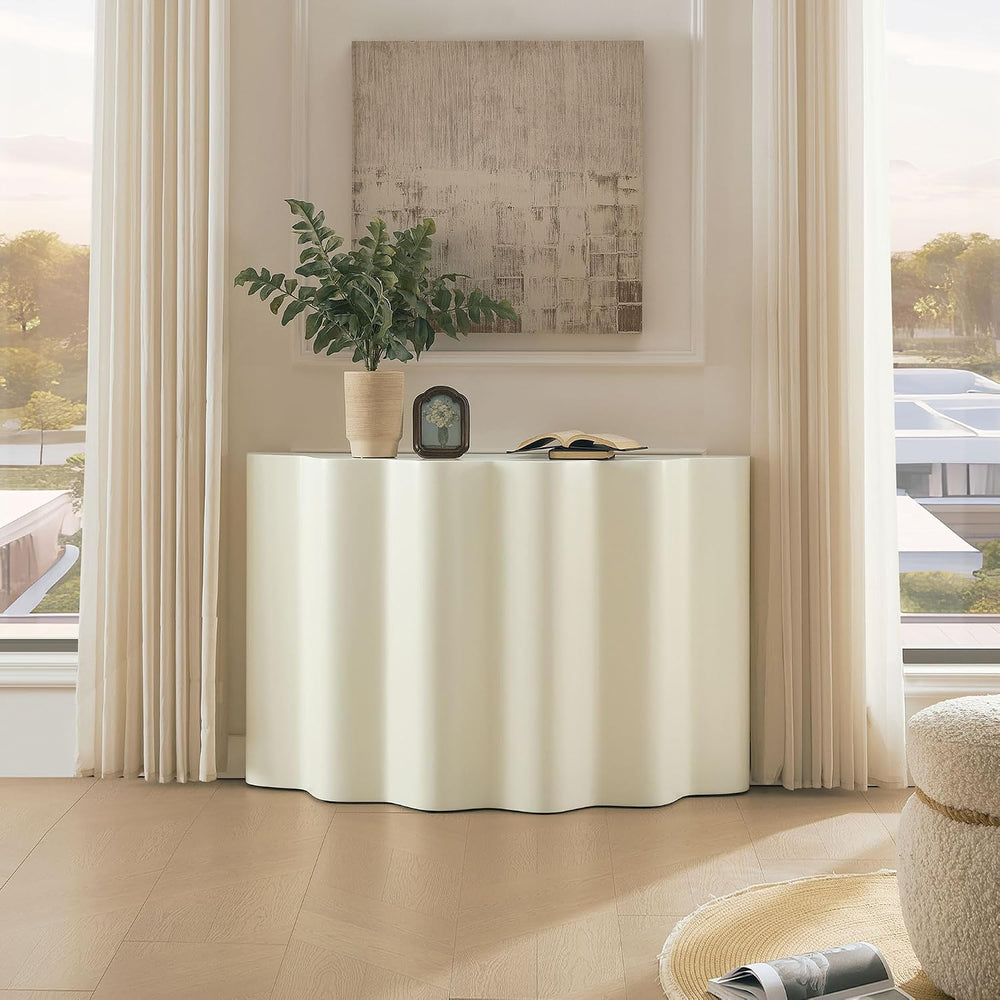 47.24" Half Moon Console Table for Entryway Mars Marble Entry Way Table ...