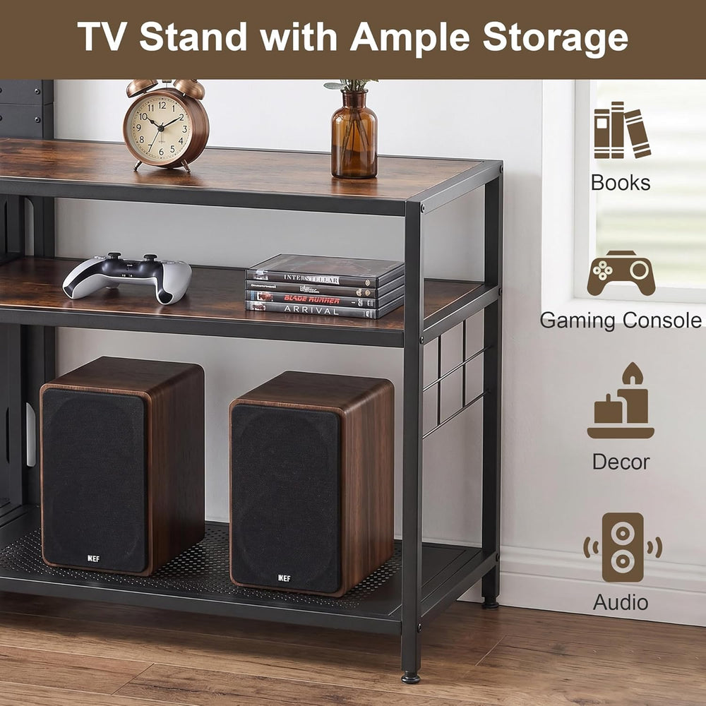 VECELO TV Stand with Mount, Universal Swivel TV Console for 32-75 inch TVs, 5...