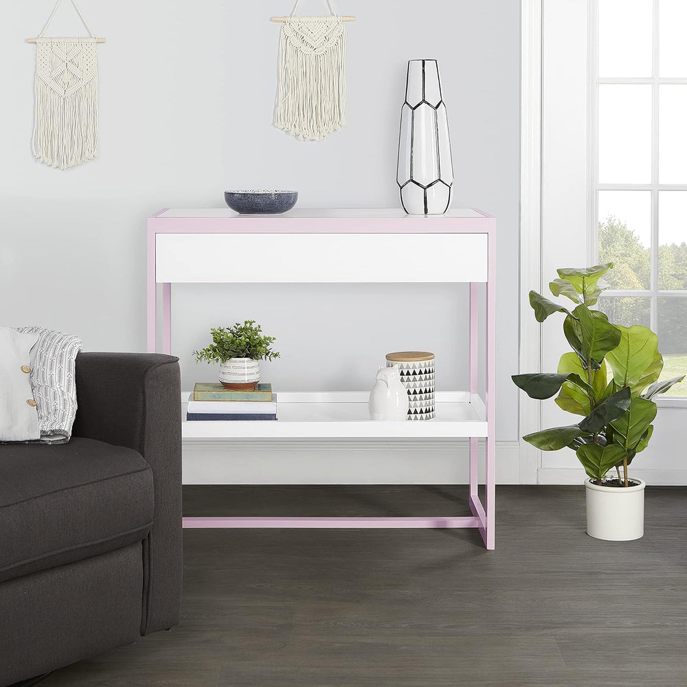 Dream On Me Arlo Changing Table with Pad & Safety Strap - Blush Pink