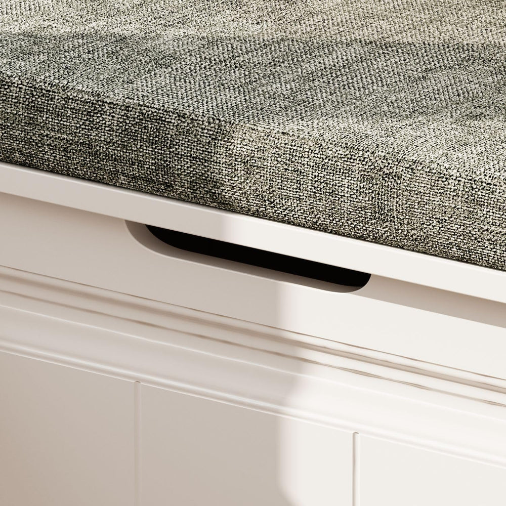 L-Shaped Corner Storage Bench with Cushion, Kitchen Breakfast Nook Entryway B...