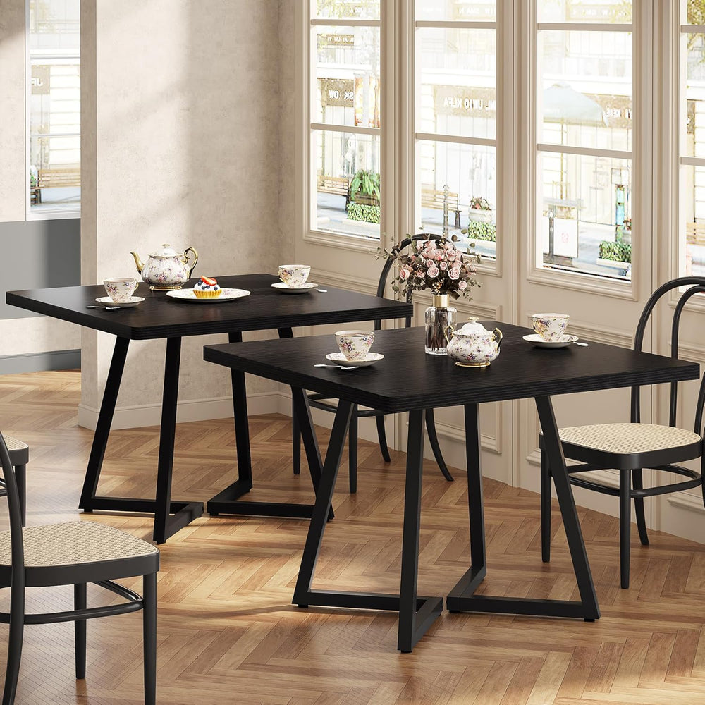 Tribesigns Square Commercial Dining Table Set of 4, 31.5" Heavy Duty Din...