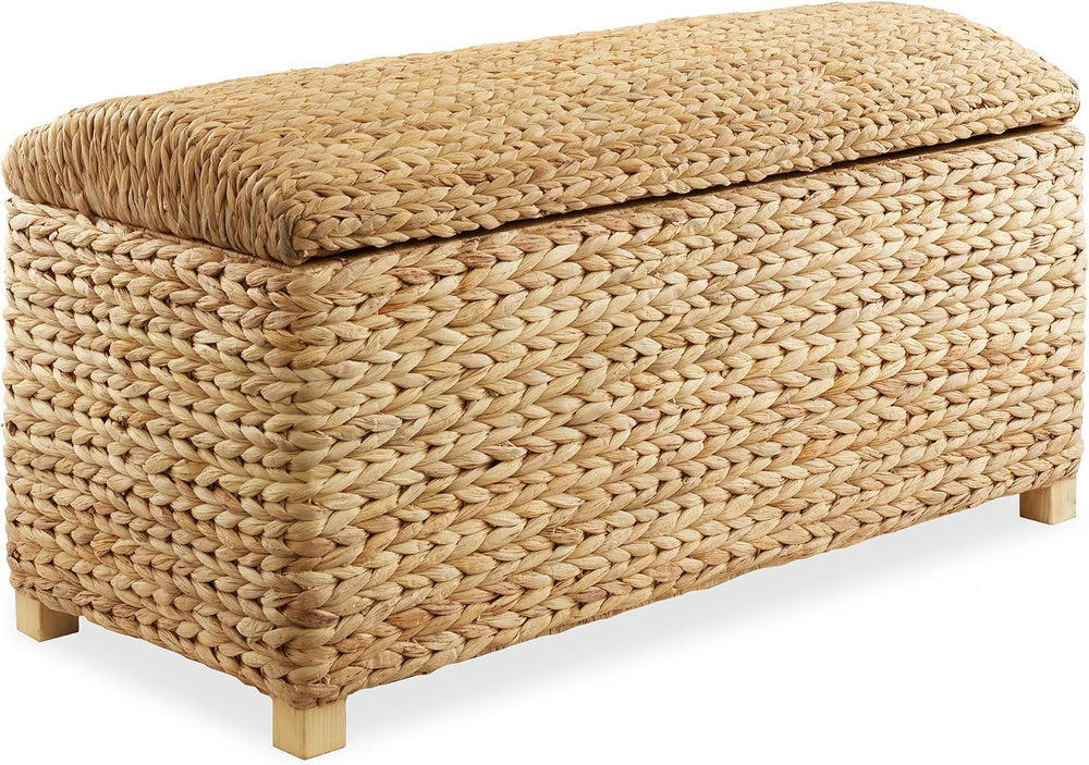 Casafield 36" Storage Trunk with Curved Lid and Safety Hinge - Natural, ...