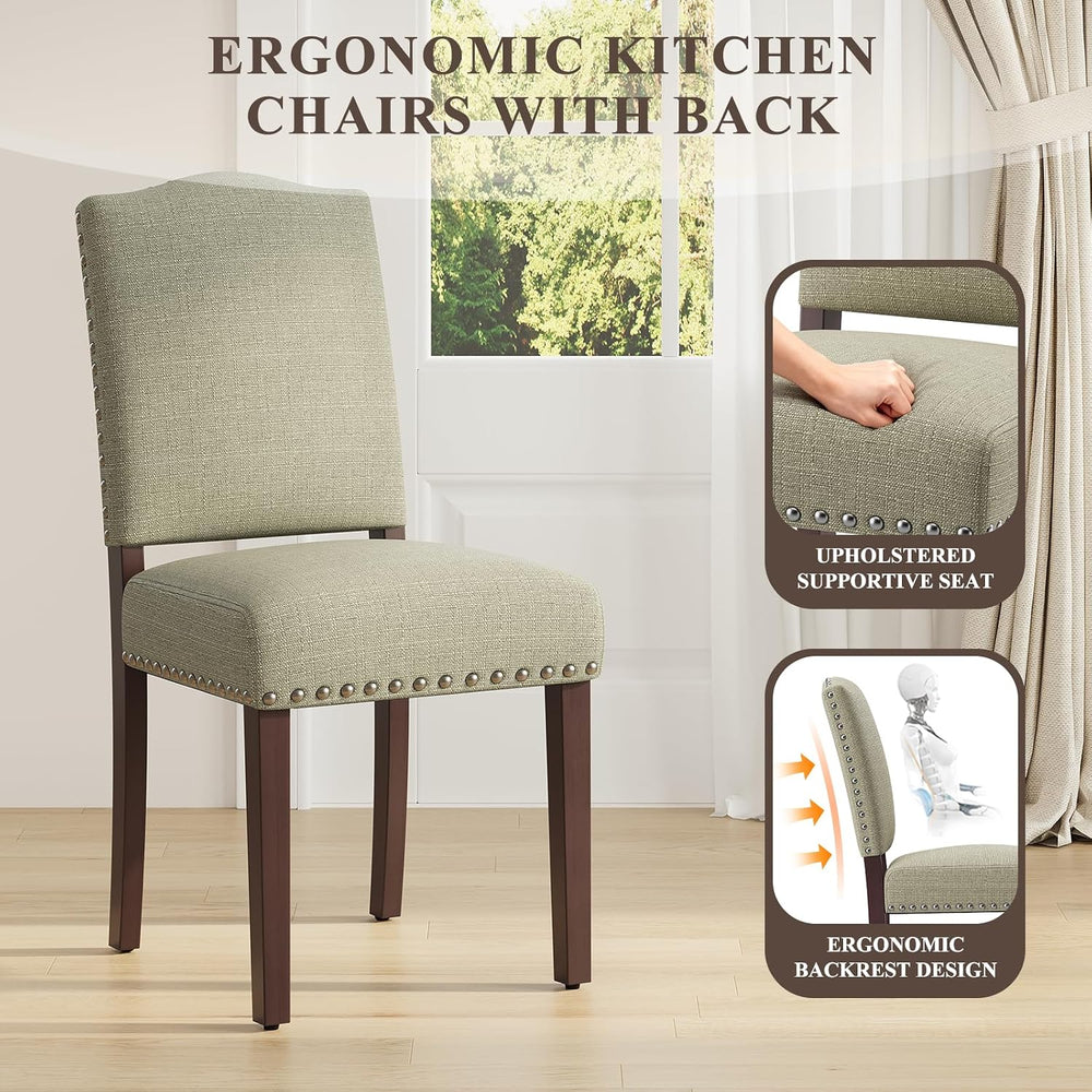 MALOL Upholstered Parsons Dining Chairs Set of 6, Modern Dining Room Chairs w...