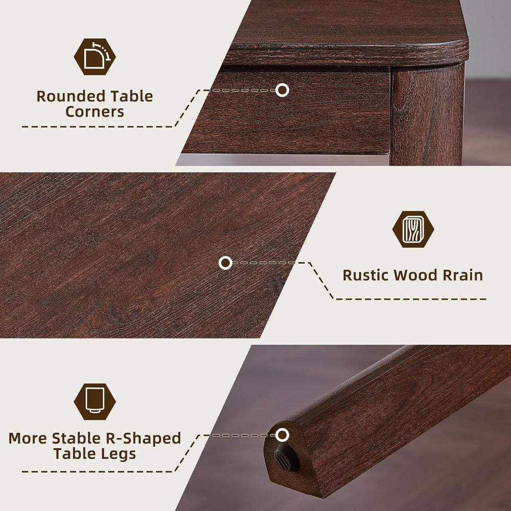 Joaxswe Farmhouse Nesting Tables Set of 3, Walnut | Nesting Side Tables with ...