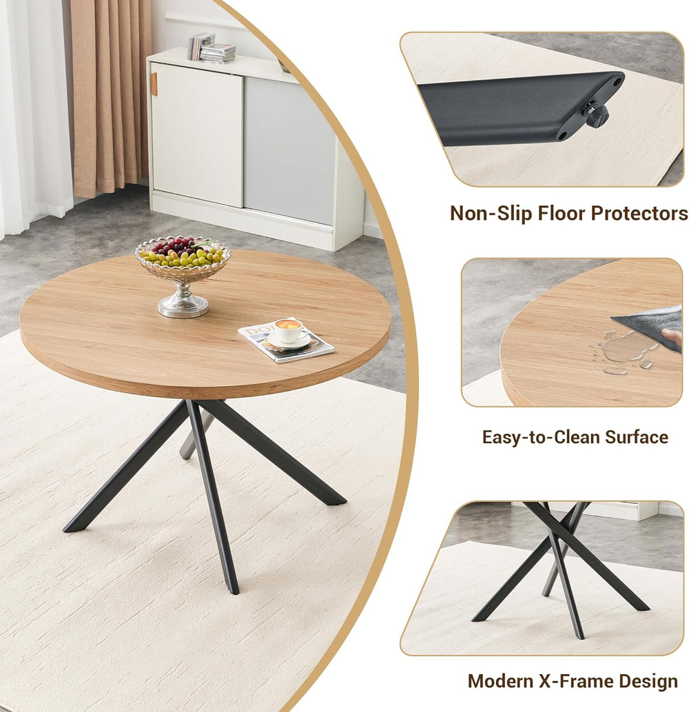 Round Dining Table Set for 4, Round Kitchen Dining Table and Chairs Set for 4...