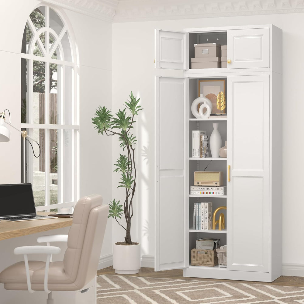 UNICOLY 86.61" H Kitchen Pantry Cabinet, Tall Storage Cabinet with Doors...