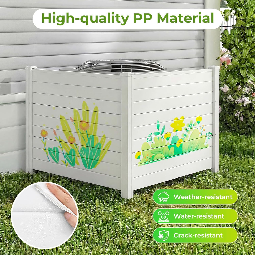 GIANTEX No-Dig Air Conditioner Fence, 2 Panels, 48''W x 36''H...