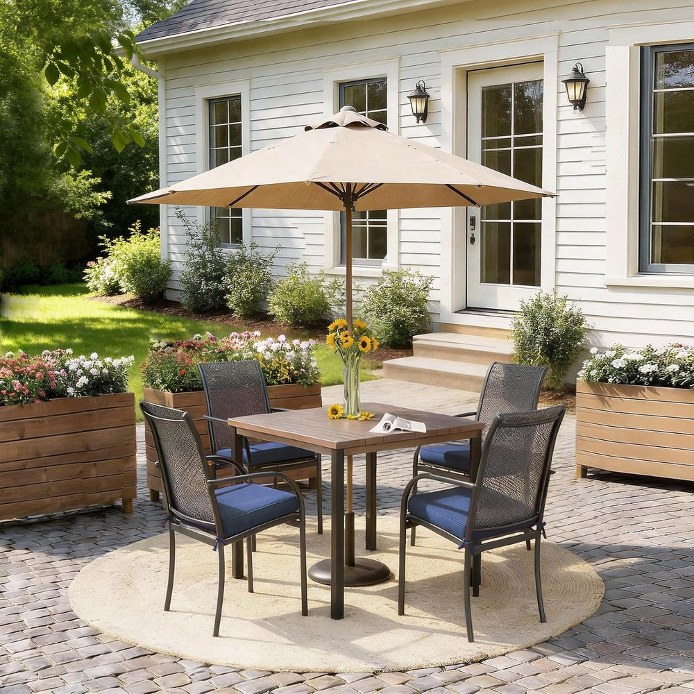 Goodgoods 18x18 Outdoor Chair Cushions Set of 4, 35D Foam, Midnight